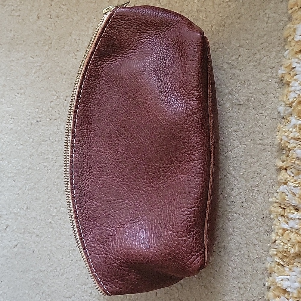 Portland Leather Goods Eclipse Makeup Bag And Nutmeg
